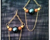 Animale Print Chain Hoop Earrings