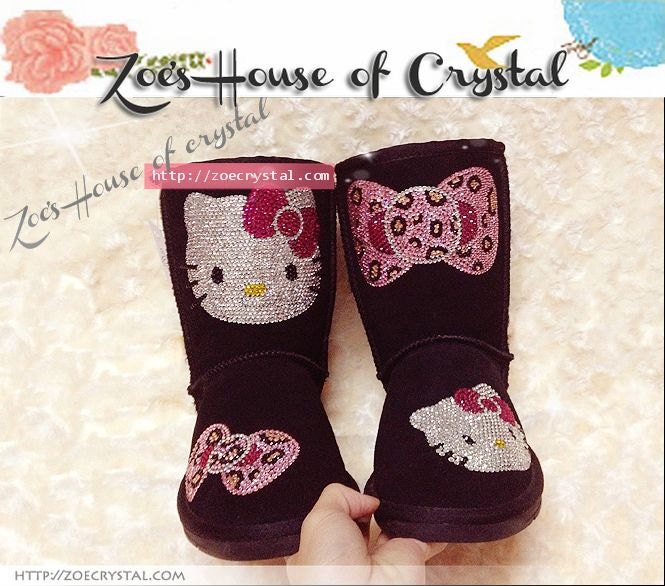 WINTER Black Sheepskin Shearing Boots with stylish KITTY