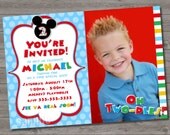 HUGE SELECTION Mickey Mouse Invitation - Red Yellow Black Mickey Mouse Birthday Party Invitations - Mickey Clubhouse Invitation
