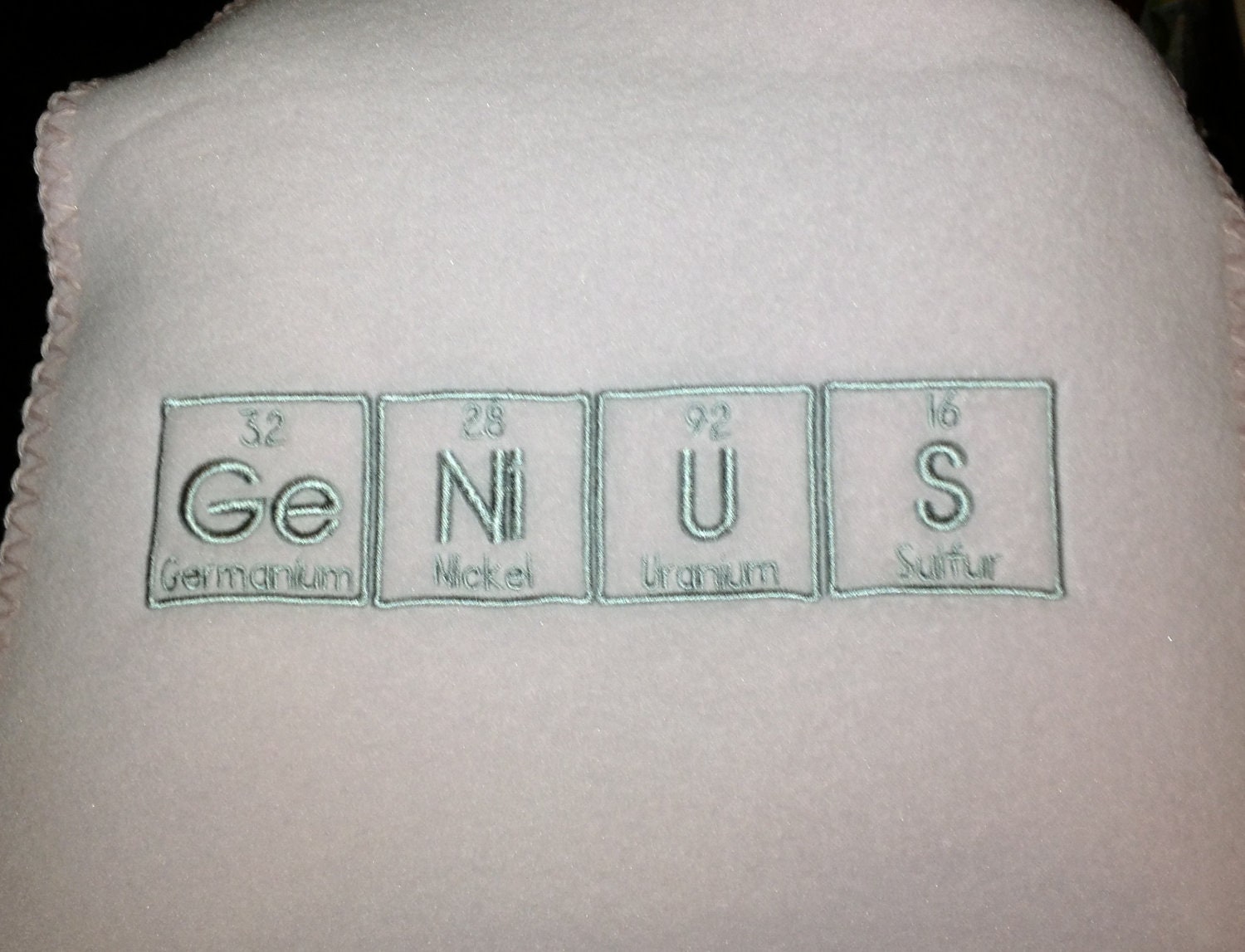 Chemistry GeNiUS Scarf in Periodic Table Letters Science Geek Winter MADE TO ORDER
