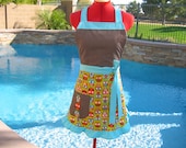 Owl Apron - Ruffle Apron - Quirky, Kitschy - Retro Apron - Womens - Candy Sassy Apron