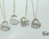 i carry your heart   - inspired by the beautiful poem by E E Cummings -The price is for ONE necklace   sterling silver tiny heart SimaG