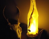 zen wine bottle translucent clay lamp with pebble-CUSTOM ORDER