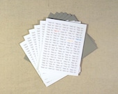 Multiple Thank You's Note Cards,  Set of 6