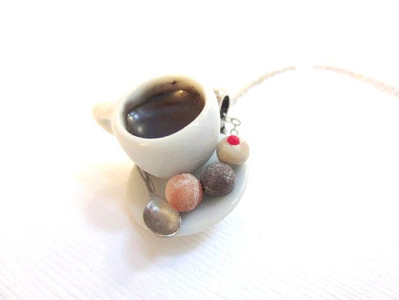 Coffee and Timbits Necklace