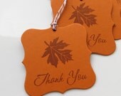 Thank You Tags Fall Leaf - Set of 8 - Custom Colors Available - Fall Wedding Favor Tags Fall Thank You Tags Il_170x135