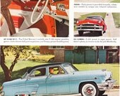 1950s Automobile Advertisement - 1954 Mercury - Vintage Antique Retro 50s Era Pop Art Ad for Framing 50 Years Old