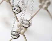 Name necklace - Personalized jewelry - Bridesmaid necklace - Tiny jewelry (N086)