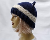 Nautical Kitty Cat Hat - knitted beanie with cat ears