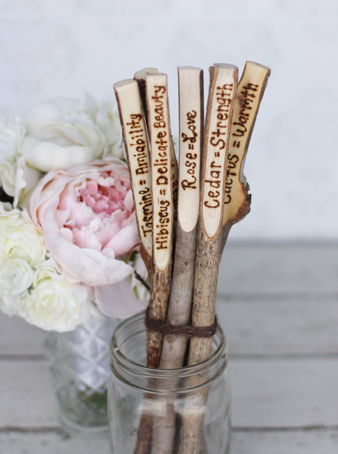 Garden Stakes Plant Markers Rustic Garden Decor