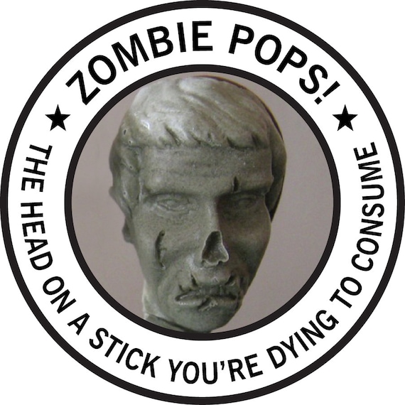 ZOMBIE POPS, The head on a stick you're dying to consume, Quantity 3