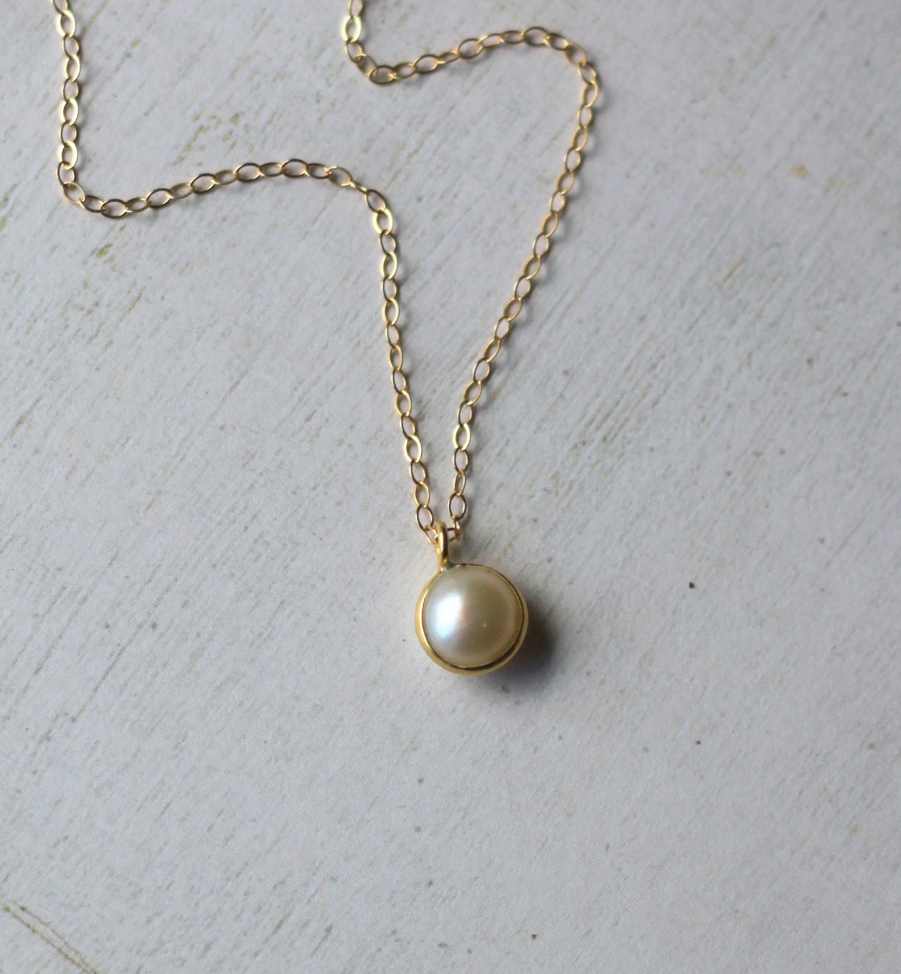 Pier /pearl, vermeil & 14k gold filled necklace