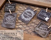 Christmas Chalkboard Gift Tags - Printable