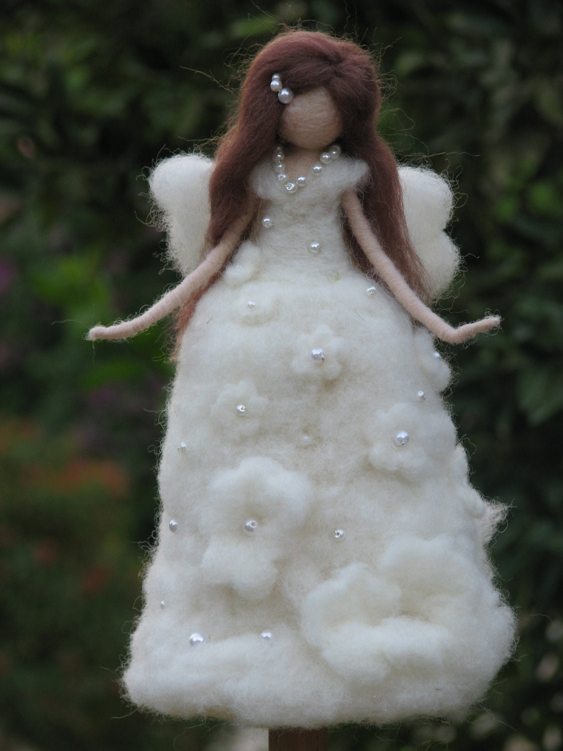 Needle felted fairy Christmas tree top home decor