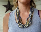 Layered Yarn Necklace - Multi Chain Necklace - Chunky Chain - Layered Chain Necklace - Yarn Necklace - Knit necklace - knit chain necklace