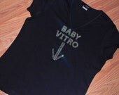 Personalized Custom Baby Maternity Tank Top Shirt: Crystal Rhinestone Bling embroidered Tee T-Shirt, Boy , Girl, Black, Pink, Blue
