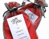 gift certificate  - twenty-five dollar voucher - gift card - inspirational shrinky dink jewelry - word art - Marci Molina Designs