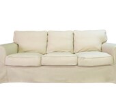 IKEA Ektorp Sofa Custom Slipcover in Oatmeal Linen