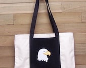 Canvas Tote with Eagle Head Applique