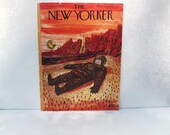 Old Magazine Space Age The New Yorker 1958 Orange / Brown / Red