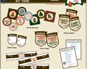 Camping Party- Boy Theme- DIY Printable Party Collection