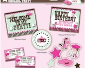 Printable DIY Birthday Party  - Little Miss Cowgirl Party Collection