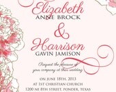 PRINTABLE Wedding Invitation Suite DIY - Pink Peony Wedding Collection Il_170x135