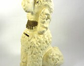 Chalkware Poodle Bank - Large Figurine  - Carnival Prize