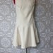 Vintage 1960's Cream Drop Waist Mod MIni Dress Small / Medium
