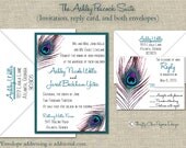 The Ashley Peacock Invitation Set (5x7) - SAMPLE SET