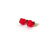 Red Rose Earrings