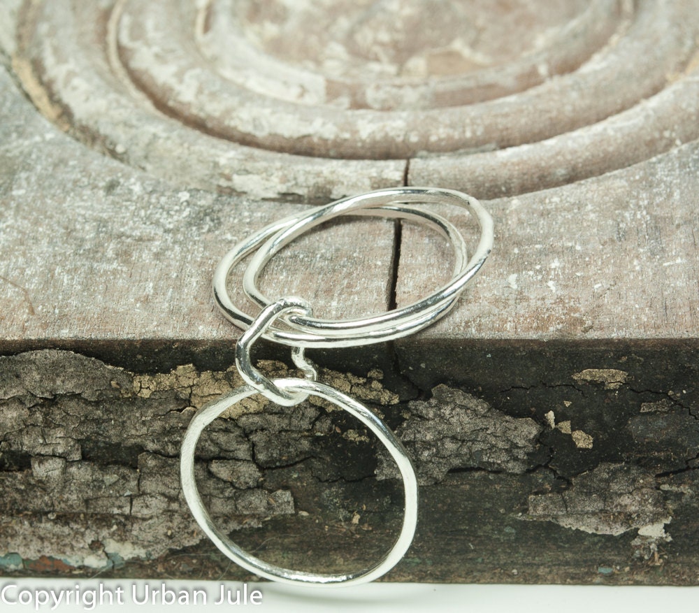 Stacking Rings Sterling Silver Stack Ring Set Heart Ring