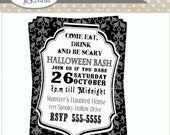Halloween Black and Silver Damask DIY printable invitation Il_170x135