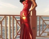 DITA  Halter Neck Latex Gown with Full Corset for Fabulous Shape and a Fishtail Skirt