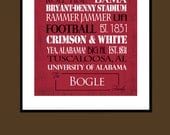 University of Alabama: Crimson Tide Print