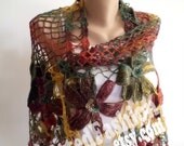 red-yellow-green Floral Shiny Triangle Accessories - Gift for Her, for Mom - Ready to Ship