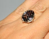 SALE Black quartz ring