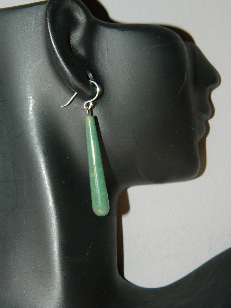 Green adventurine drop earrings