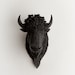 Faux Bison - The Manstad - Black Resin Bison Head- Buffalo Resin Black Faux Taxidermy- Chic & Trendy