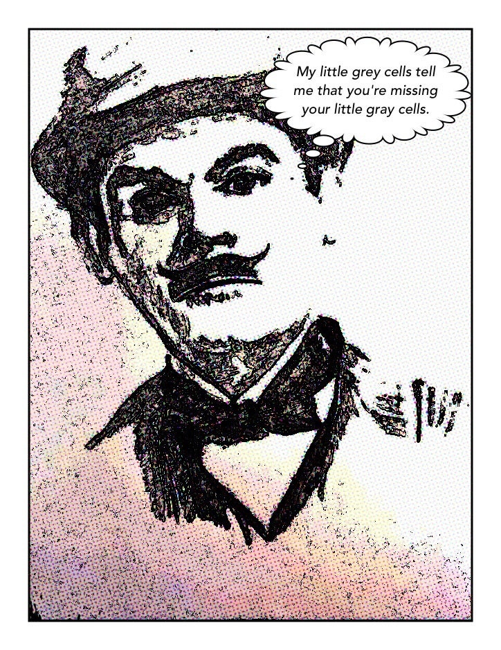 Hercule Poirot Art Funny Comic Strip Art