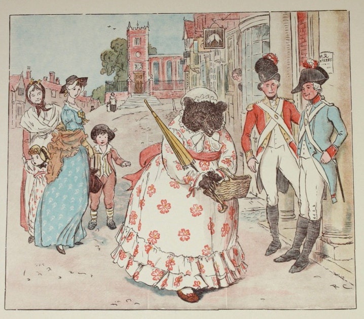 Vintage Antique 1900s Childrens Book Page Illustration