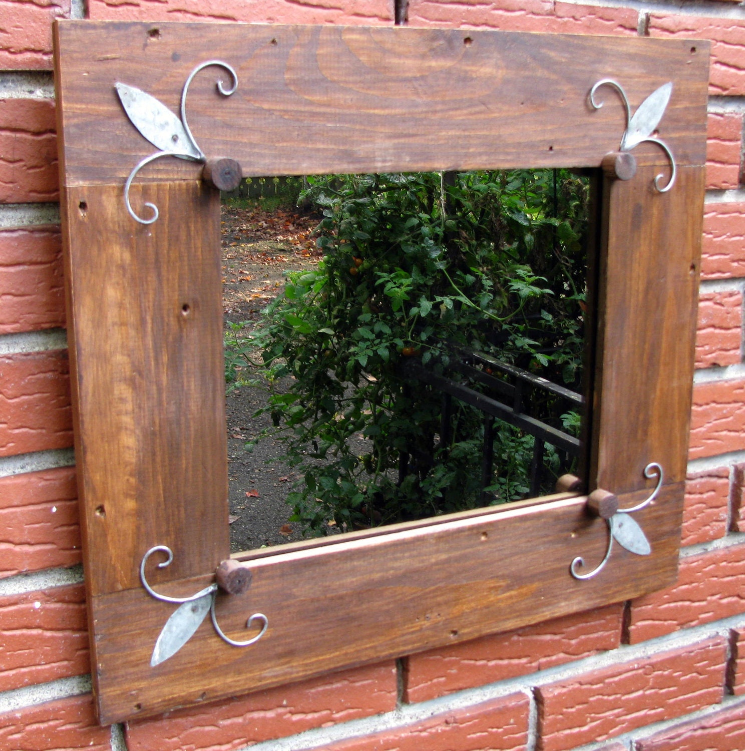 vintage NOSTALGIC HOME wall decor - Recycled ,reused, Rustic MIRROR