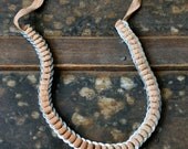 washers & suede necklace in tan