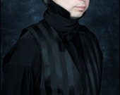 2 Piece Black Bastian Shirt & Matching Cravat Set by Kambriel