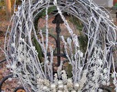 Dance of the Snowflakes wreath, The Nutcracker ballet theme wedding wreath, all white & silver, luxe look, winter, snow, romantic home decor