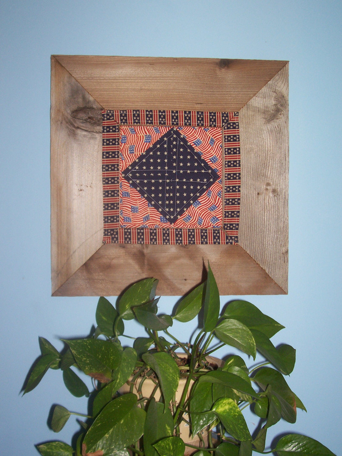 Rustic, Wood, Wall Hanging, Primitive, Americana, Quilt Block, Salvaged Wood,