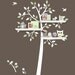 Shelf Tree Decal - Tree Decal With Owl - Owl Nursery Theme - Shelf Organizer Decal