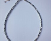 Crystal Choker with Single Pearl