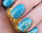 Fistful of Latinum Nail Polish - holographic gold top coat