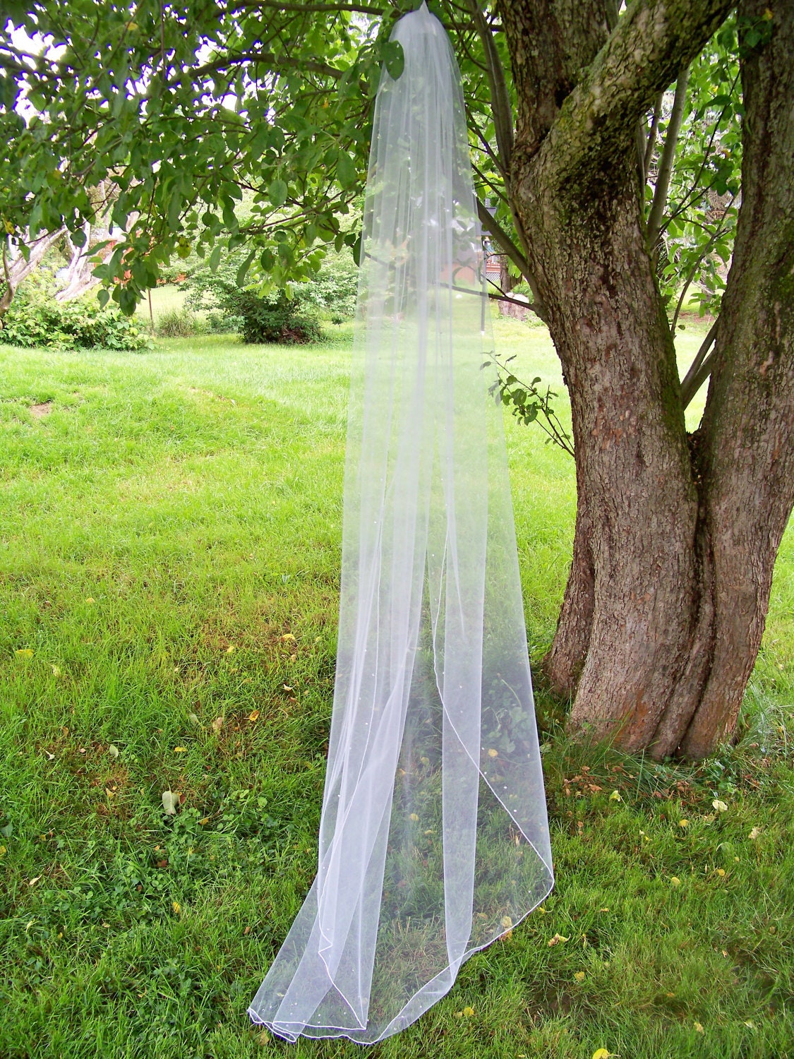 Custom Chapel Length Wedding Veil Made to Order 1 Tier Pencil